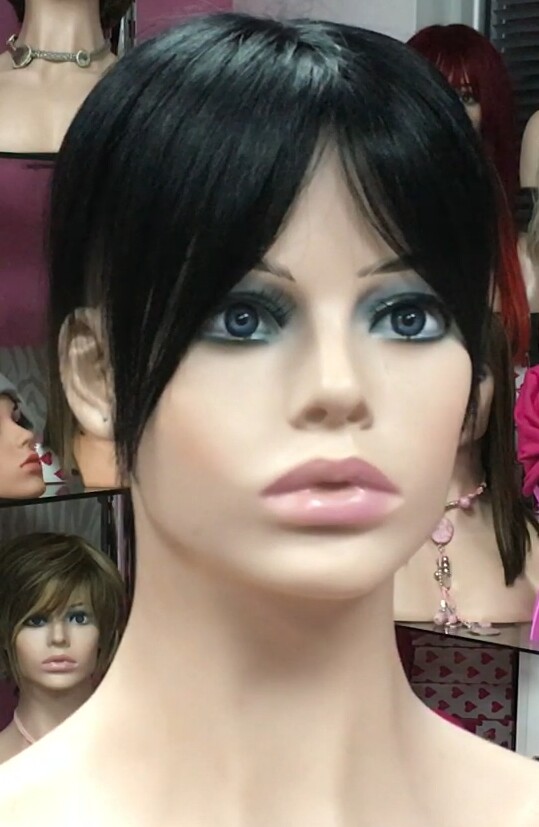 Voluminador cabello natural MINI BELINDA RAYA color 1 RAYA de tul transparente efecto piel