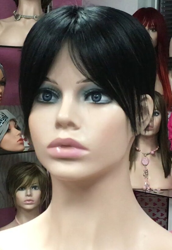 Voluminador cabello natural MINI BELINDA RAYA color 1 RAYA de tul transparente efecto piel