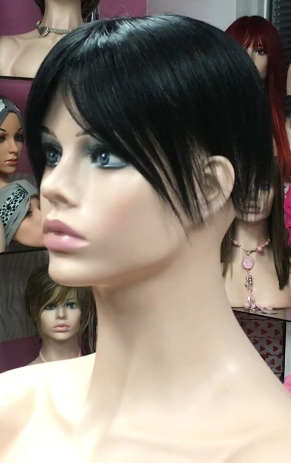 Voluminador cabello natural MINI BELINDA RAYA color 1 RAYA de tul transparente efecto piel