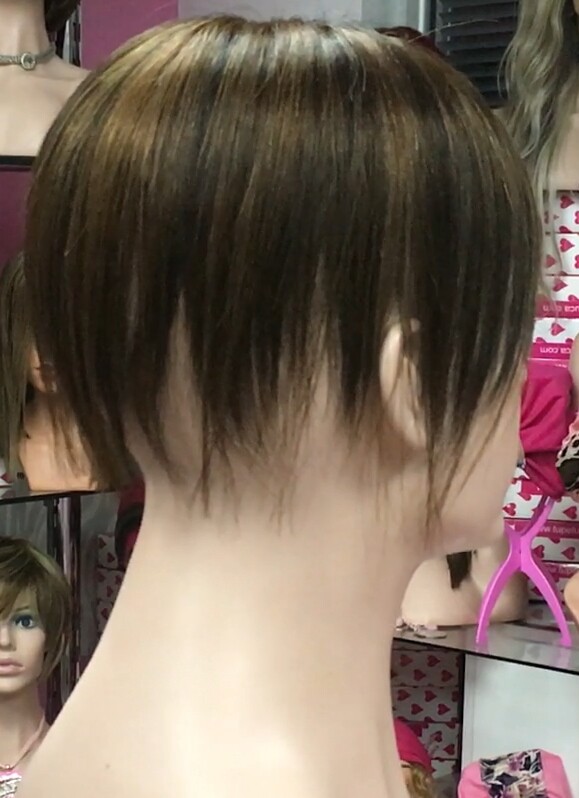 Voluminador cabello natural MINI BELINDA color 2H5 RAYA de tul transparente efecto piel