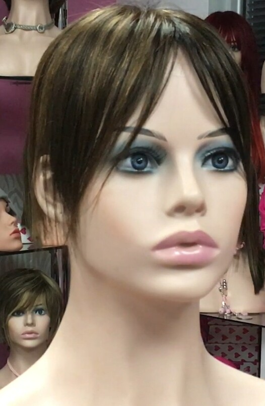 Voluminador cabello natural MINI BELINDA color 2H5 RAYA de tul transparente efecto piel