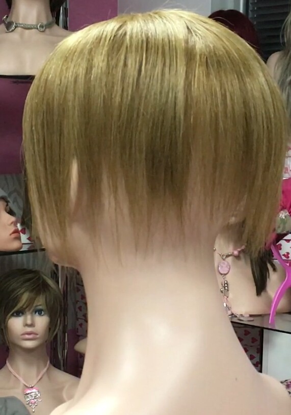 Voluminador cabello natural MINI BELINDA color 8 RAYA de tul transparente efecto piel