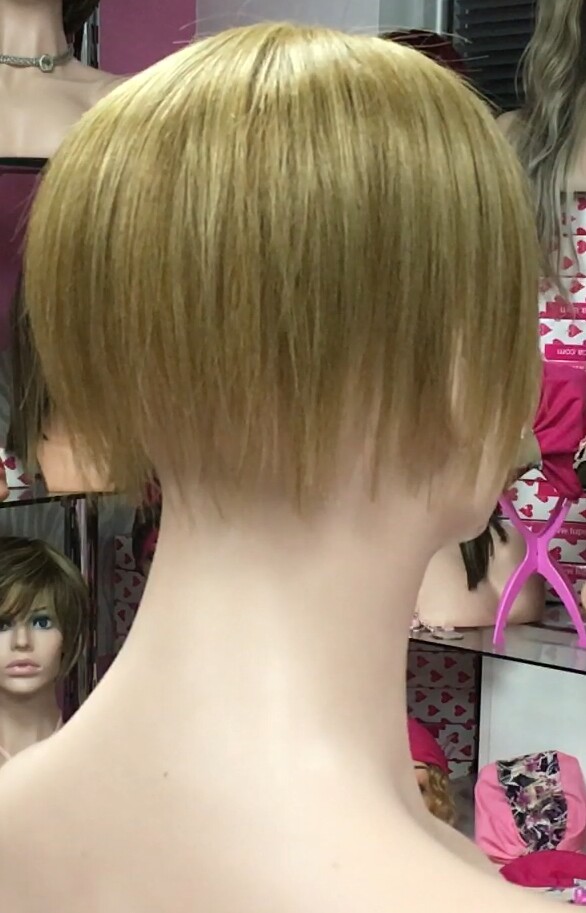 Voluminador cabello natural MINI BELINDA color 8 RAYA de tul transparente efecto piel