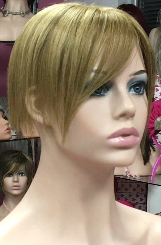Voluminador cabello natural MINI BELINDA color 8 RAYA de tul transparente efecto piel