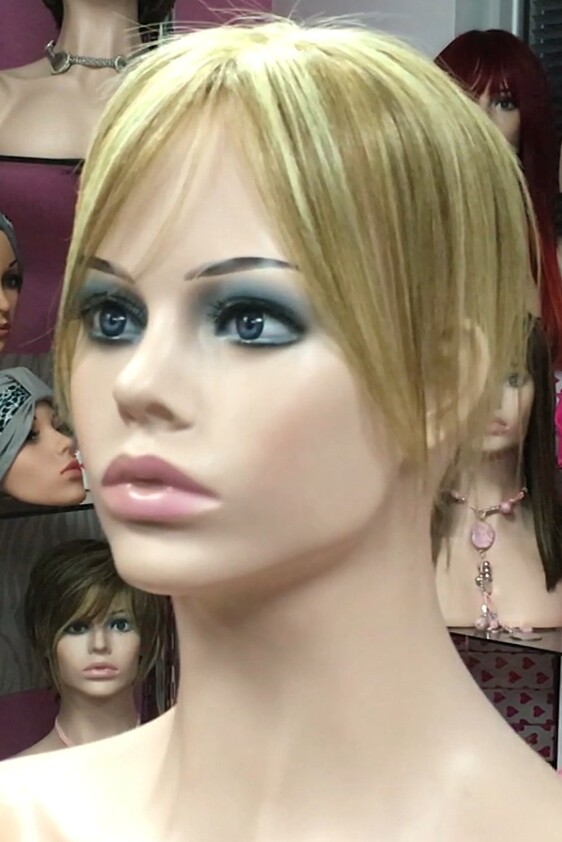 Voluminador cabello natural MINI BELINDA color 8H613 RAYA  de tul transparente efecto piel