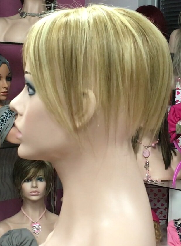 Voluminador cabello natural MINI BELINDA color 8H613 RAYA  de tul transparente efecto piel