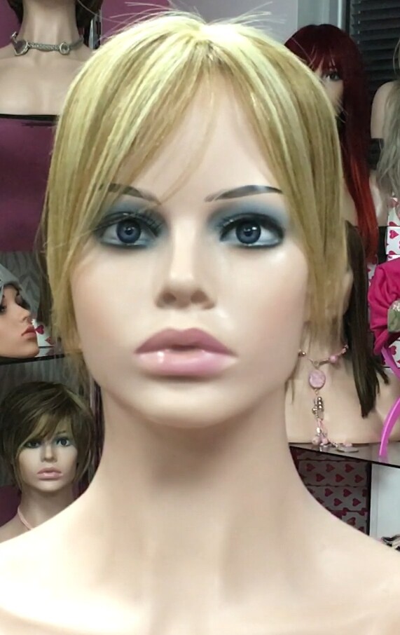 Voluminador cabello natural MINI BELINDA color 8H613 RAYA  de tul transparente efecto piel