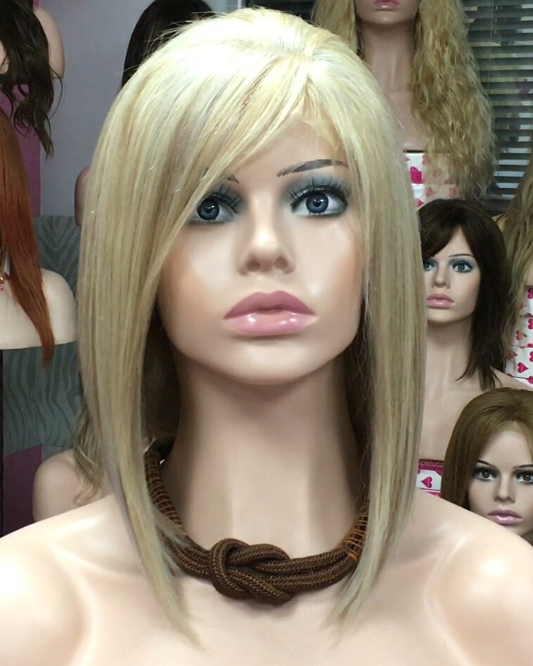 Peluca natural MELANIA Frontal TUL 16h613-plata