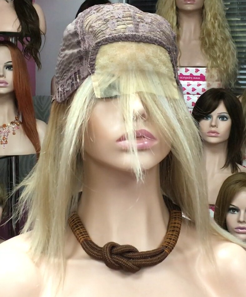 Peluca natural MELANIA Frontal TUL 16h613-plata