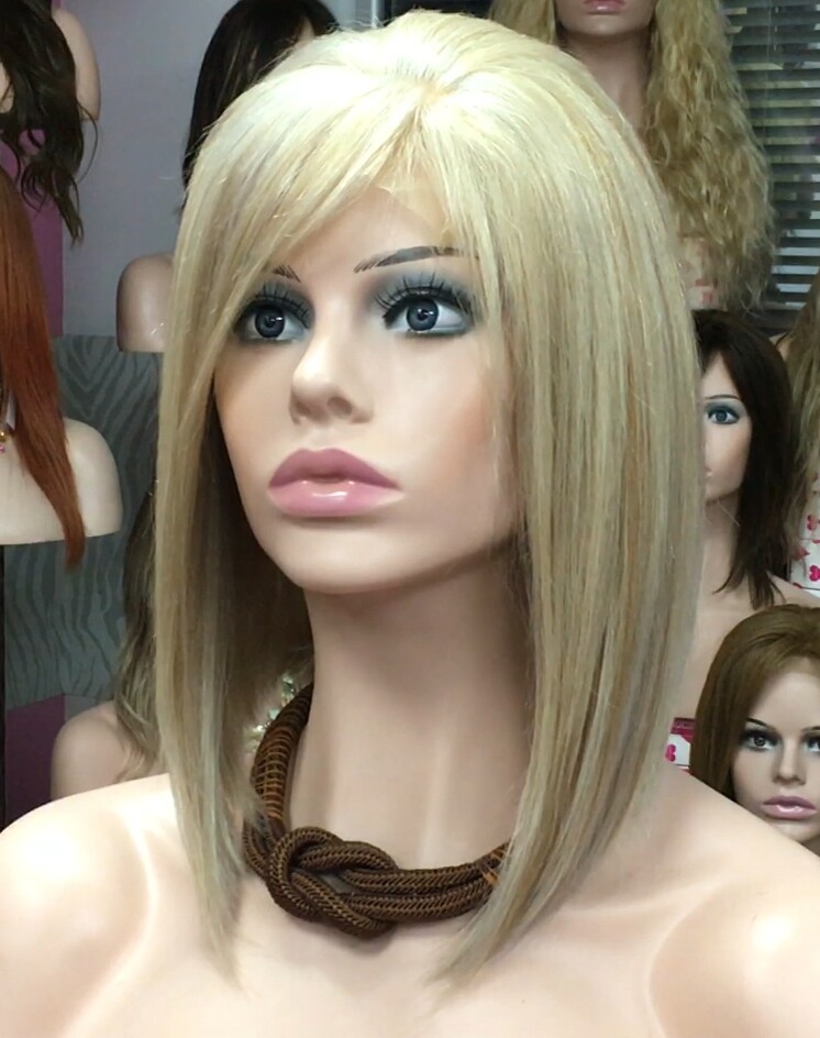Peluca natural MELANIA Frontal TUL 16h613-plata