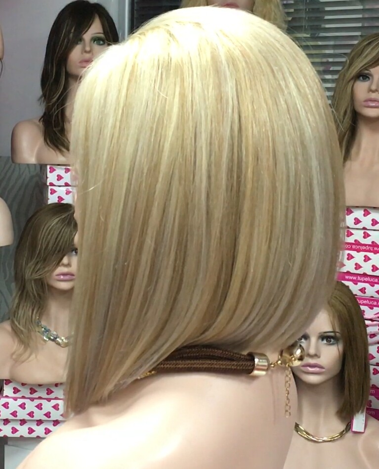 Peluca natural MELANIA Frontal TUL 16h613-plata