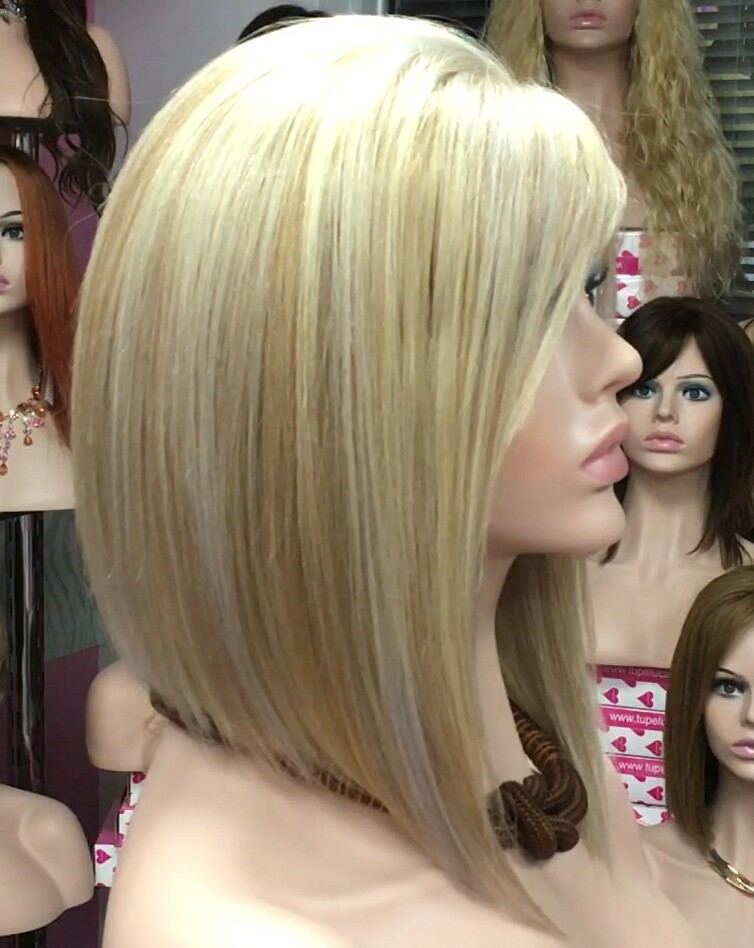 Peluca natural MELANIA Frontal TUL 16h613-plata