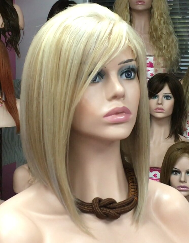 Peluca natural MELANIA Frontal TUL 16h613-plata