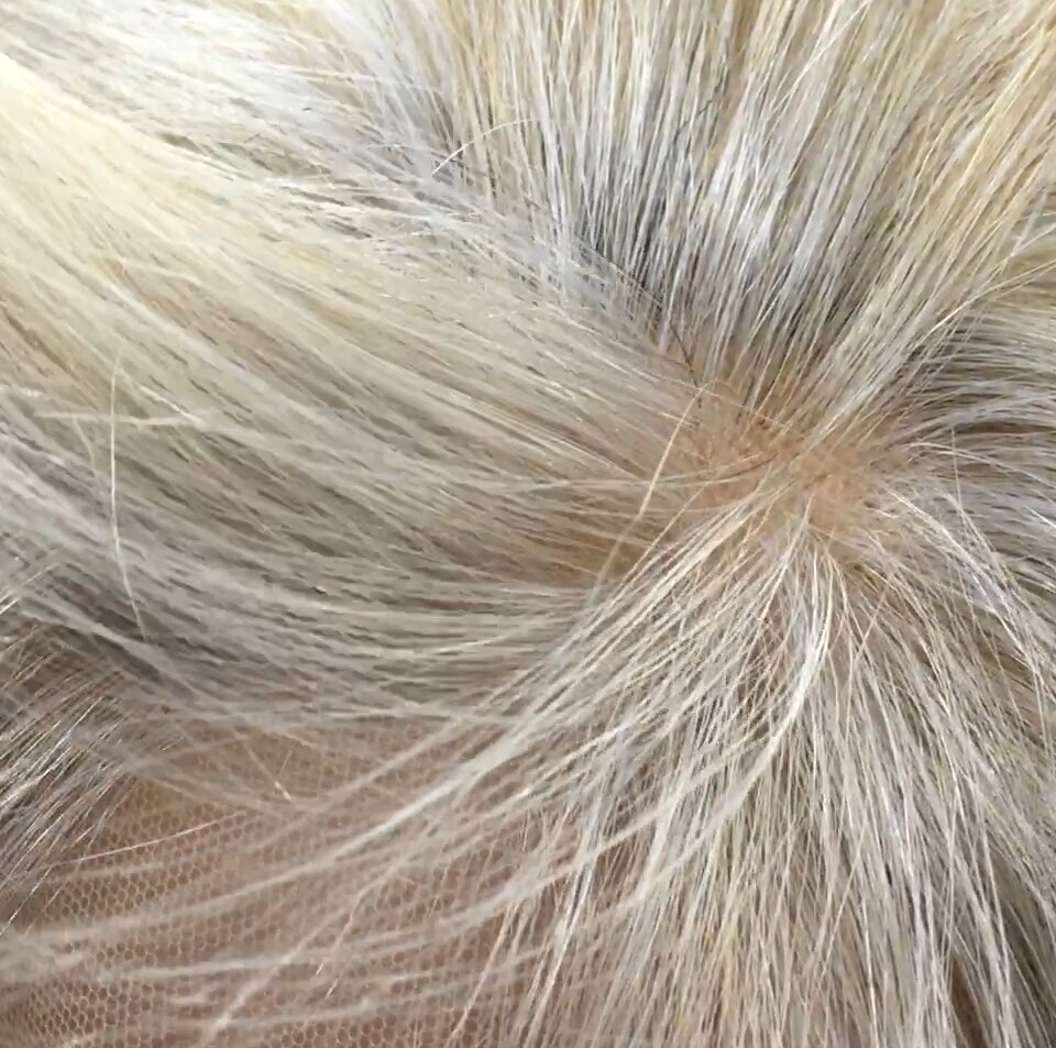 Peluca natural MELANIA Frontal TUL 16h613-plata