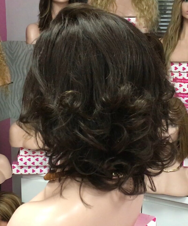 Peluca cabello natural Wendy color 4 FRONTAL TOP TUL