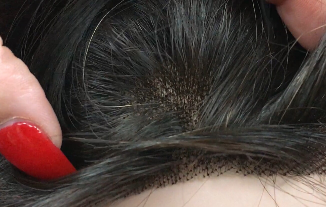 Peluca cabello natural Wendy color 4 FRONTAL TOP TUL