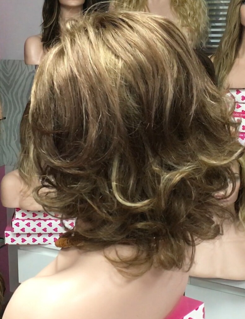 Peluca natural  WENDY color 5H27.8.14 TINTE Top de Tul transparente