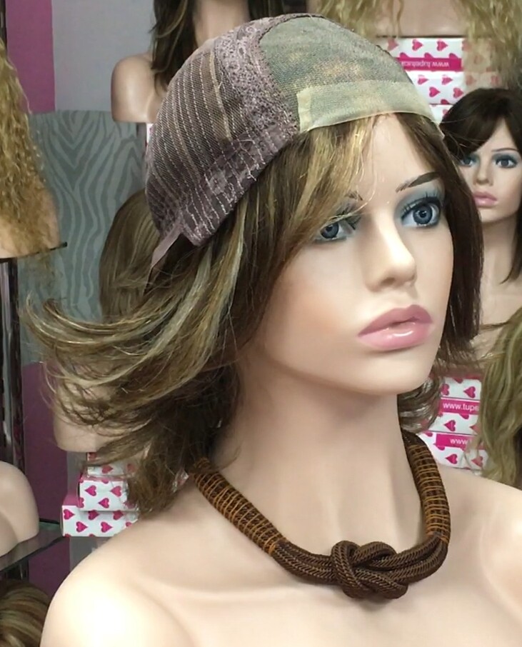 Peluca natural  WENDY color 5H27.8.14 TINTE Top de Tul transparente