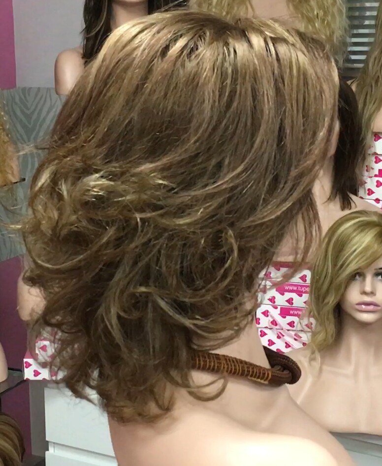 Peluca natural  WENDY color 5H27.8.14 TINTE Top de Tul transparente