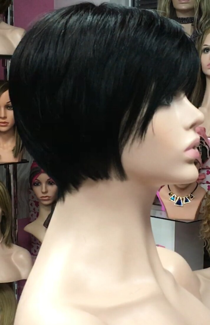 Peluca cabello natural BECK color 1 confeccionada a maquina