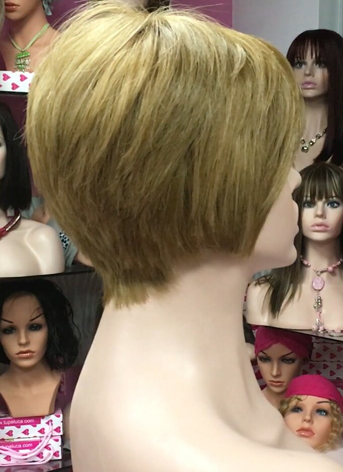 Peluca cabello natural BECK color 10h27 confeccionada a maquina