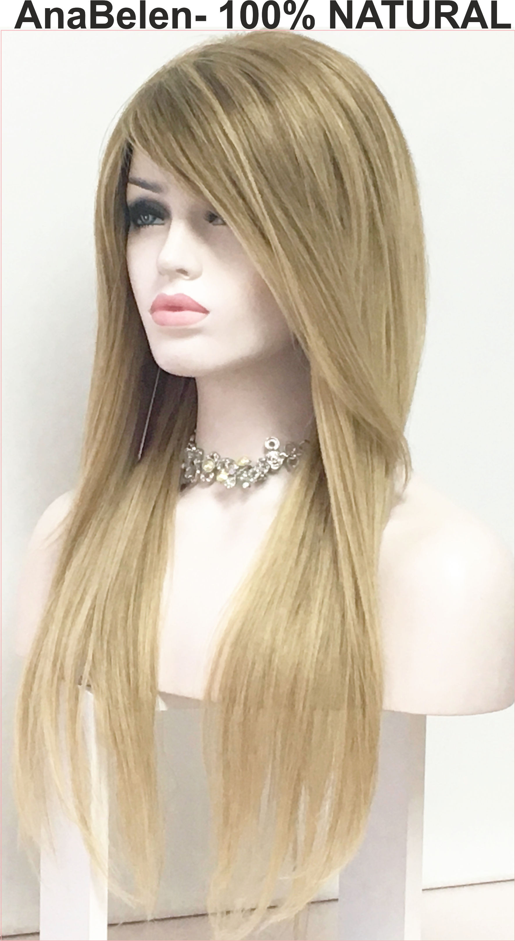 Peluca Natural ANA BELEN color 14R18 maquina