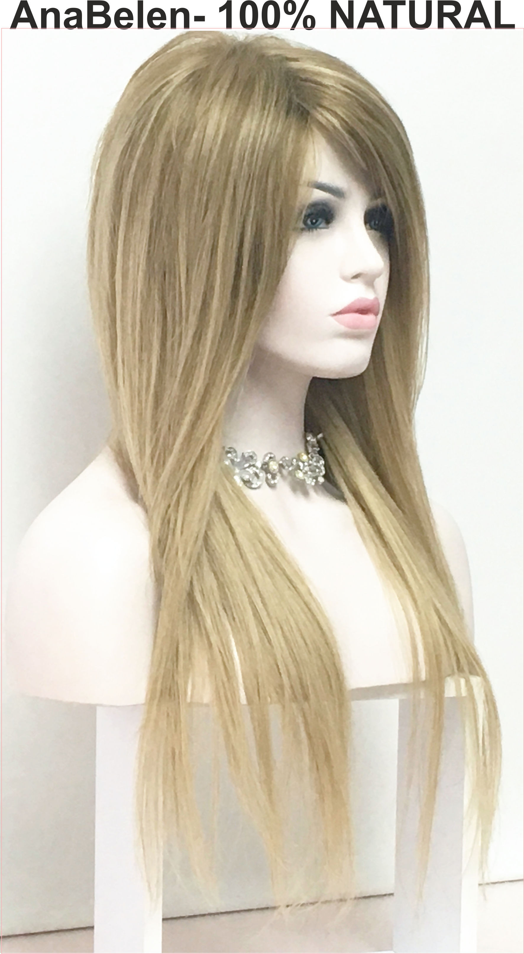 Peluca Natural ANA BELEN color 14R18 maquina
