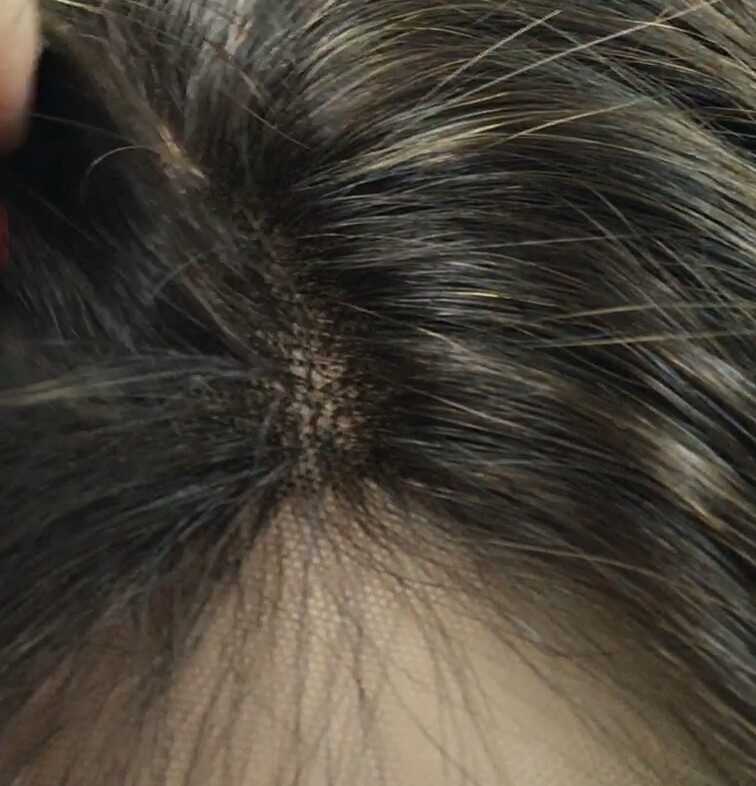 Peluca cabello natural ALEXIS color 4 TOP de TUL ENTERO EXTRA LARGO 35-40 cm