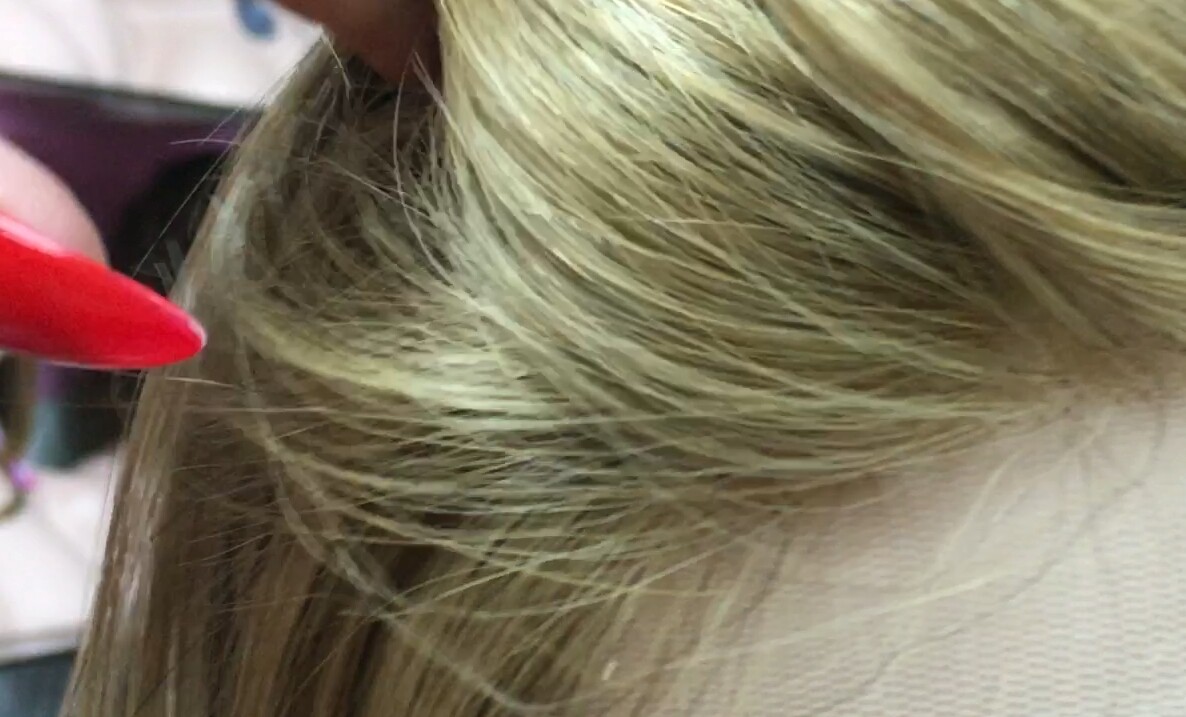 Peluca cabello natural ALEXIS color 8.14 TOP de TUL ENTERO EXTRA LARGO 35-40 cm
