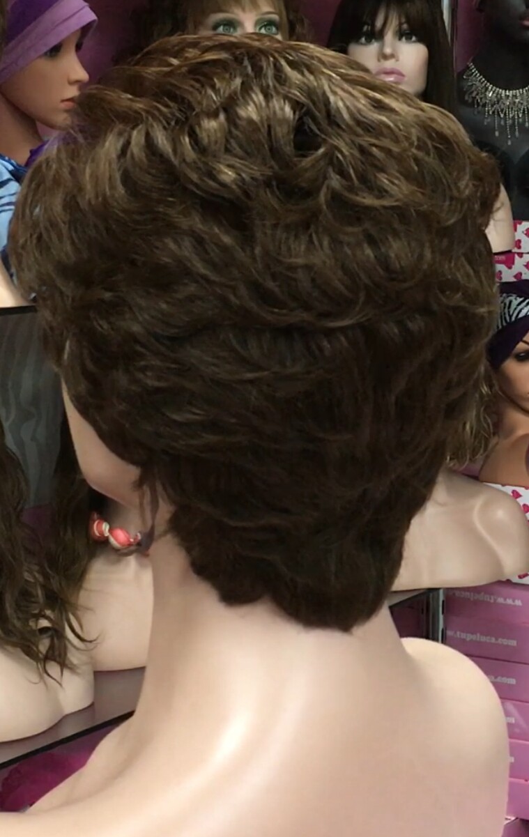 Peluca natural DONA color 4b TOP INYECCION