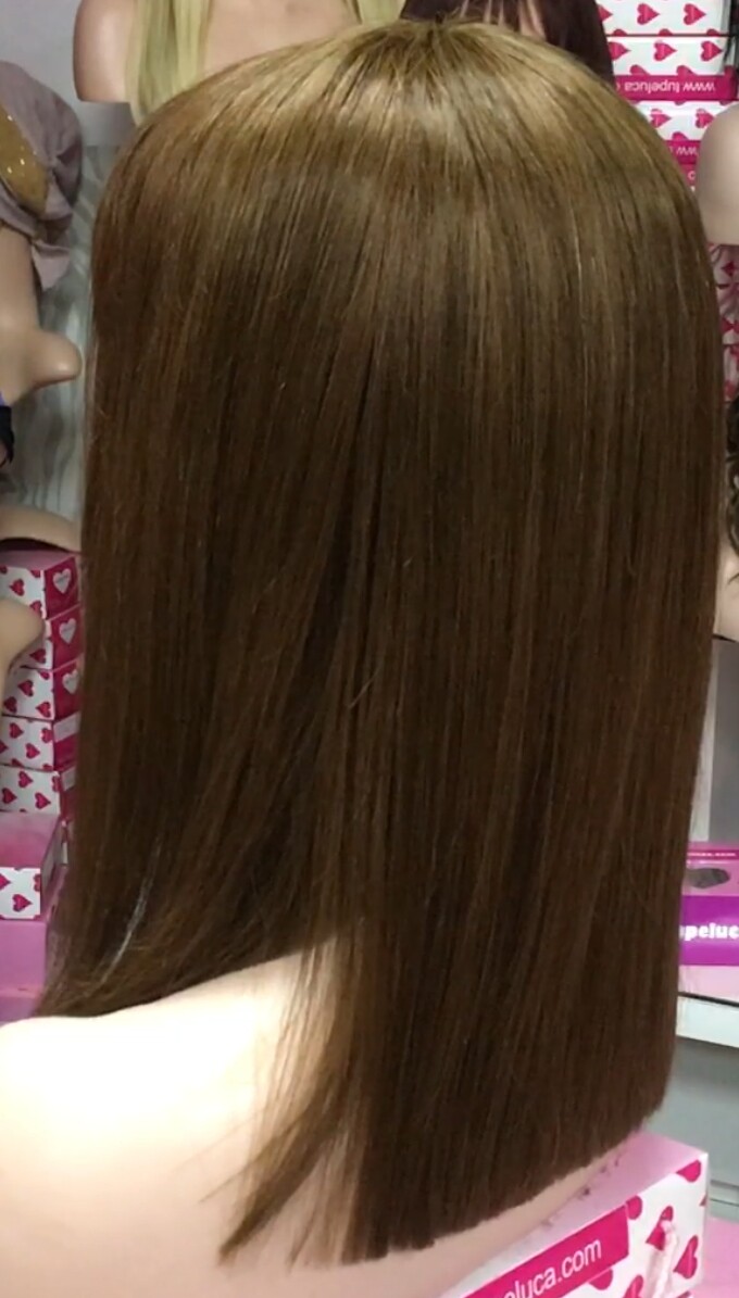 Peluca cabello natural NATA color 5B confeccionada a MQUINA