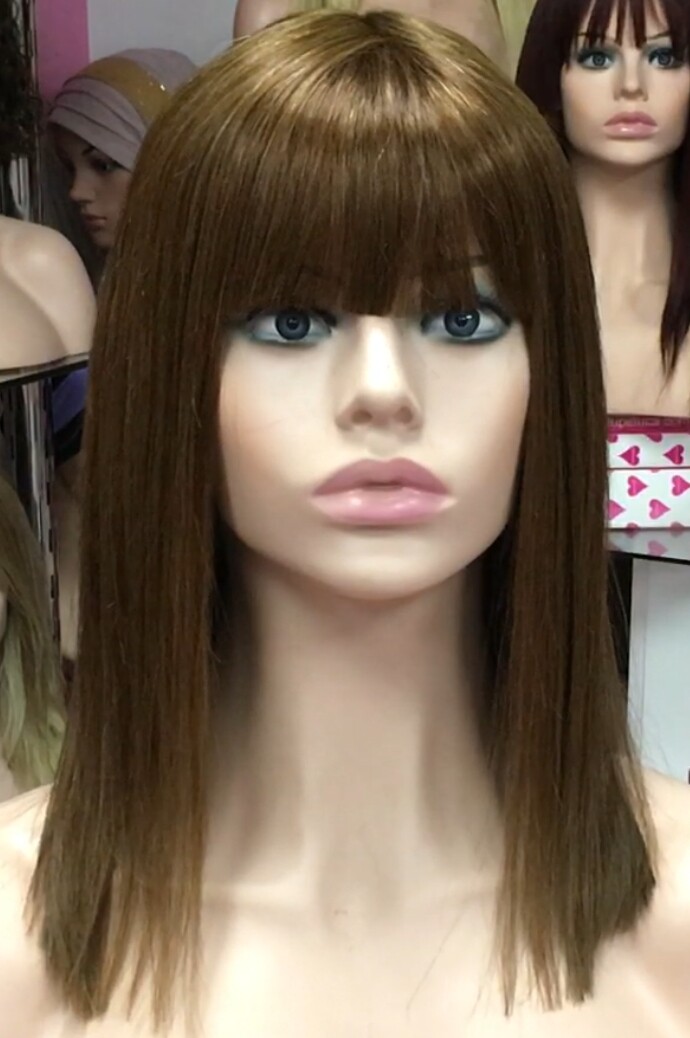 Peluca cabello natural NATA color 5B confeccionada a MQUINA