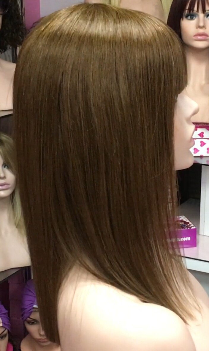 Peluca cabello natural NATA color 5B confeccionada a MQUINA