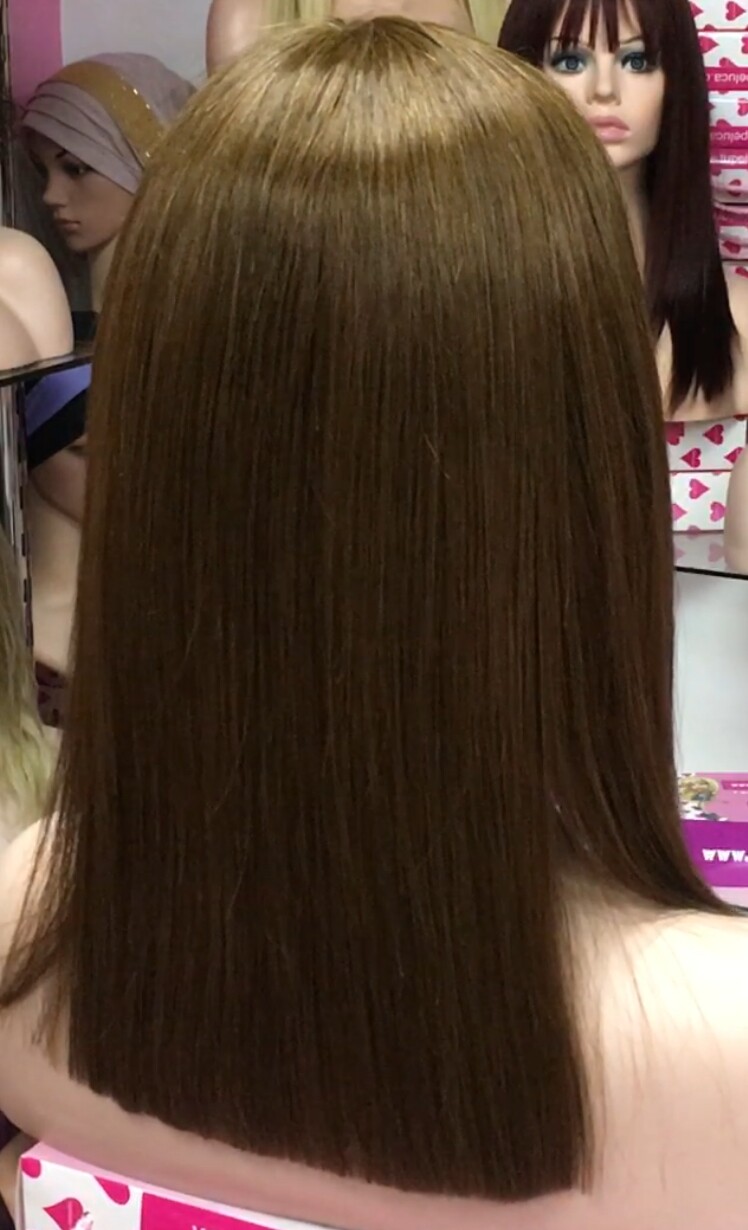 Peluca cabello natural NATA color 5B confeccionada a MQUINA
