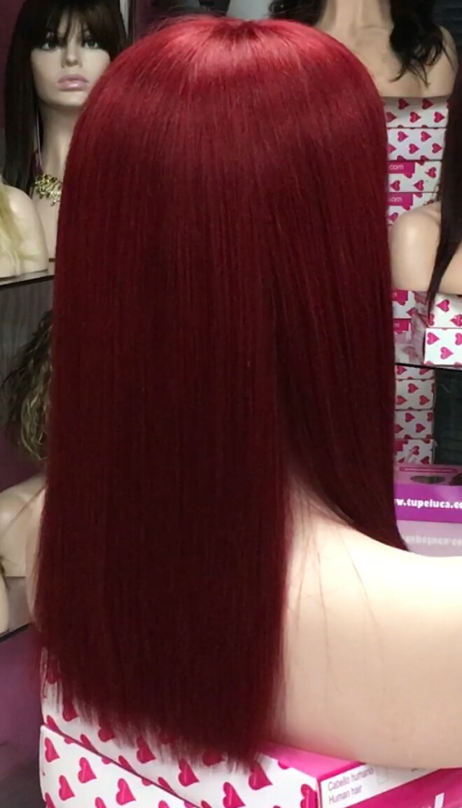 Peluca natural NATASHA color 39 TOP de TUL transparente efecto piel