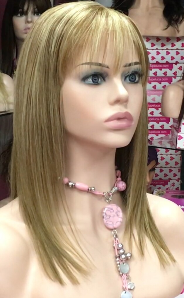 Peluca natural NATASHA color 8H613B TOP TUL transparente efecto piel