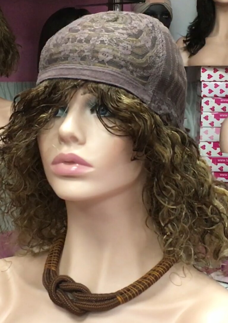 Peluca rizada PELO natural NIRVANA color 5H16 maquina