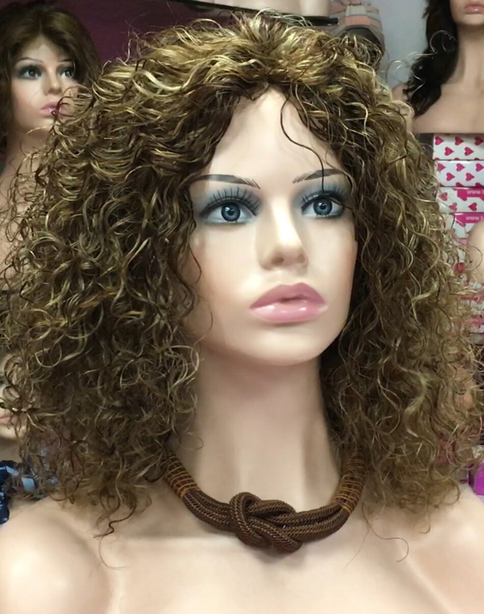 Peluca rizada PELO natural NIRVANA color 5H16 maquina
