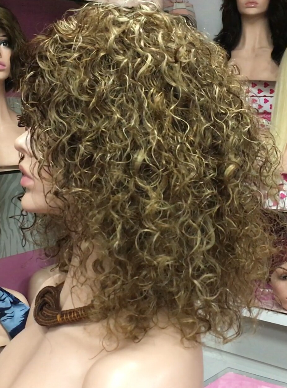 Peluca rizada PELO natural NIRVANA color 5H16 maquina