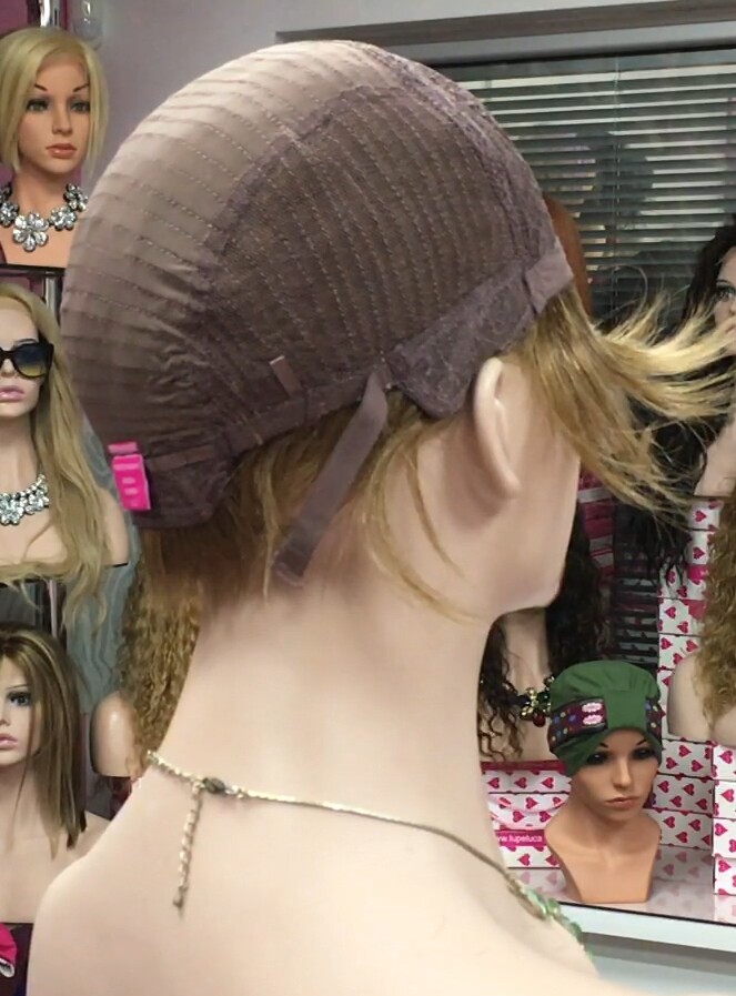 Peluca cabello natural BECK color 8 confeccionada a maquina