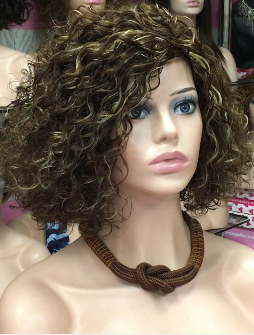 Peluca rizada PELO natural NINONA color 4H16 maquina