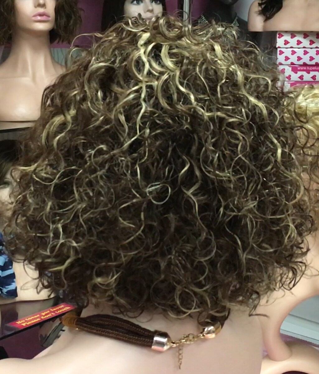 Peluca rizada PELO natural NINONA color 4H16 maquina