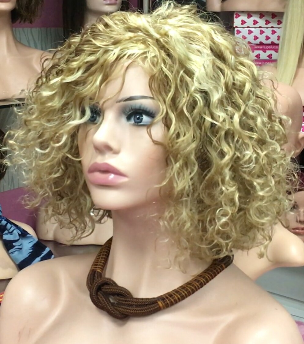 Peluca rizada PELO natural NINONA color 16H613 maquina