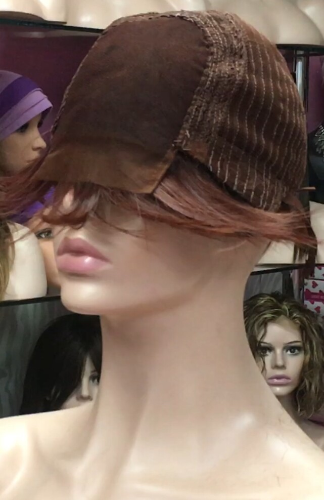 Peluca natural YANIS color caoba tinte TOP TUL