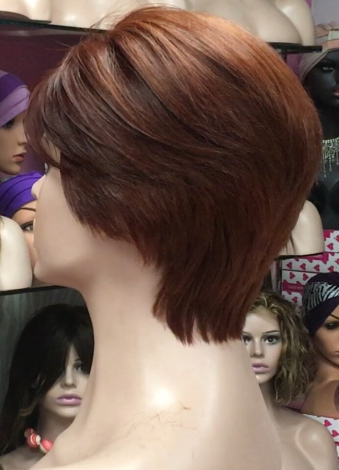 Peluca natural YANIS color caoba tinte TOP TUL