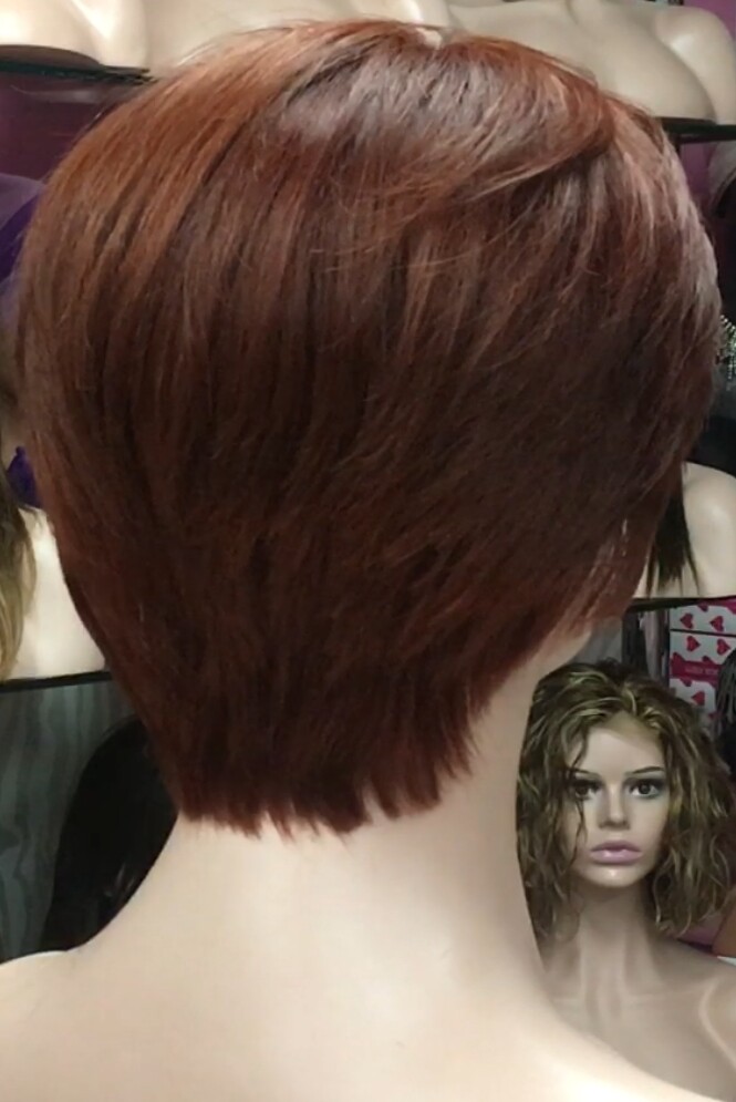 Peluca natural YANIS color caoba tinte TOP TUL