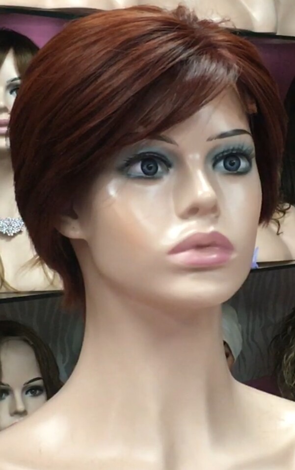 Peluca natural YANIS color caoba tinte TOP TUL