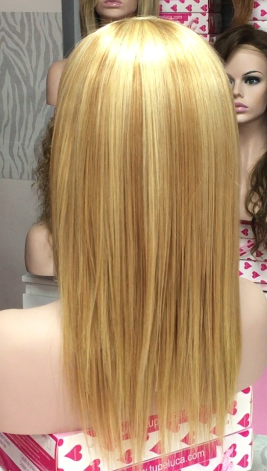 Peluca natural CLARA color 27H613B Top de Tul ENTERO