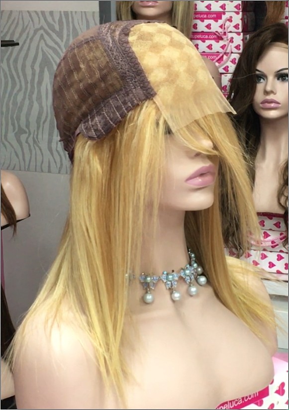 Peluca natural CLARA color 27H613B Top de Tul ENTERO