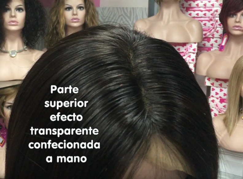 Peluca cabello natural Clara TOP de TUL color 2